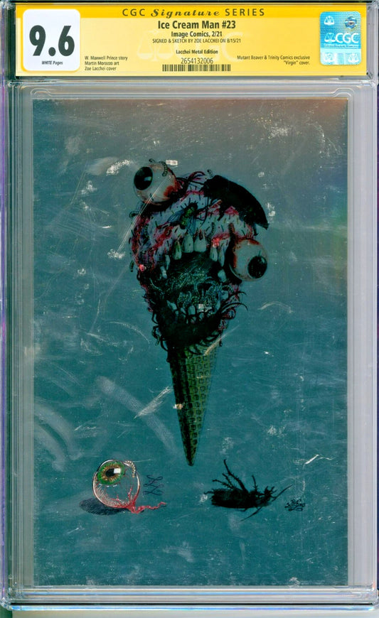 Ice Cream Man #23 CGC Signature Series 9.6 Signed & Sketched Zoe Lacchei