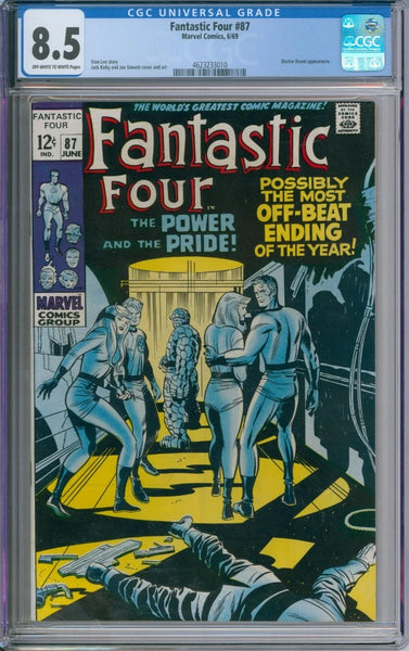 Fantastic Four #87 CGC 8.5 Stan Lee Jack Kirby