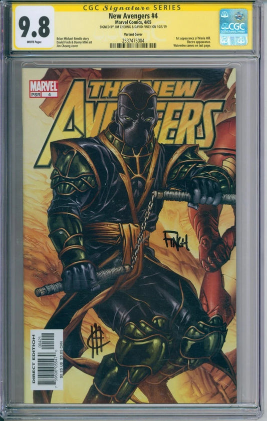 New Avengers #4 CGC Signature Series 9.8 Signed By Cheung & Finch