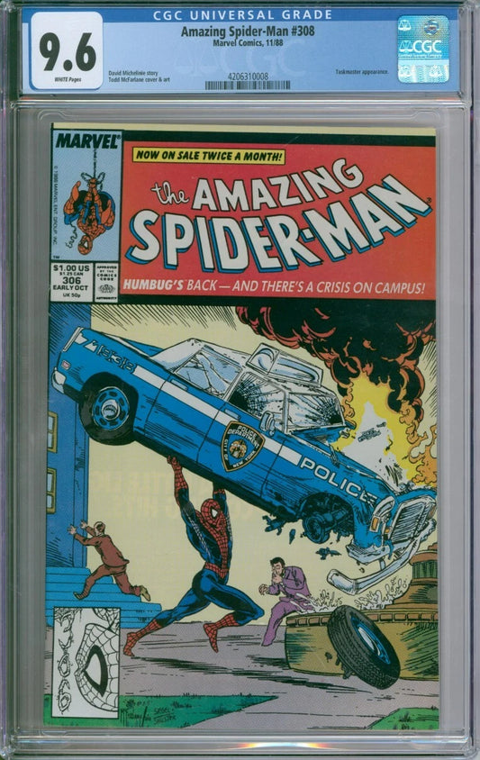 The Amazing Spider-Man #308 CGC 9.6 Taskmaster Appearance