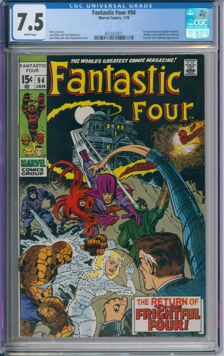 Fantastic Four #94 CGC 7.5 1st Appearance Of Agatha Harkness