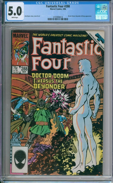 Fantastic Four #288 CGC 5.0 Beyonder Vs Doctor Doom