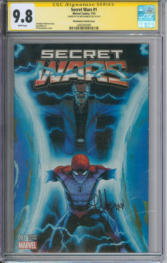 Secret Wars #1 CGC Signature Series 9.8 Signed By Ed McGuinness