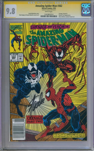 Amazing Spider-Man #362 CGC Signature Series 9.8 Signed Stan Lee