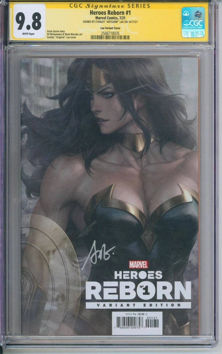 Heroes Reborn #1 CGC Signature Series 9.8 Signed By Artgerm