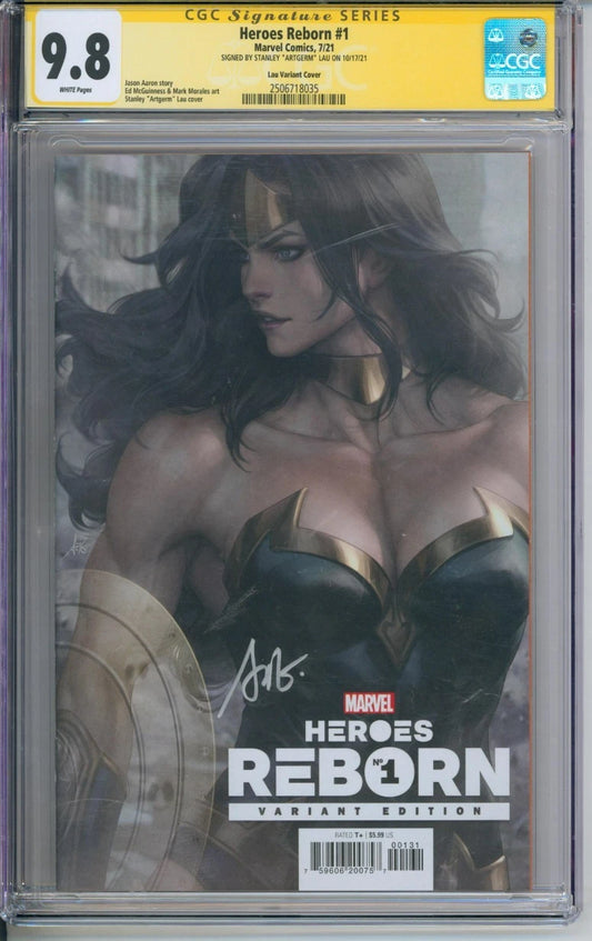 Heroes Reborn #1 CGC Signature Series 9.8 Signed By Artgerm