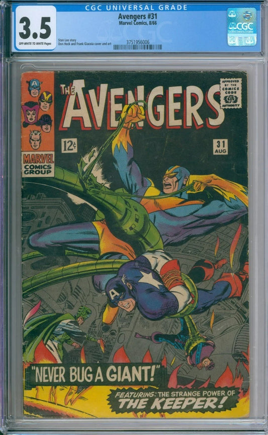Avengers #31 CGC 3.5 Stan Lee
