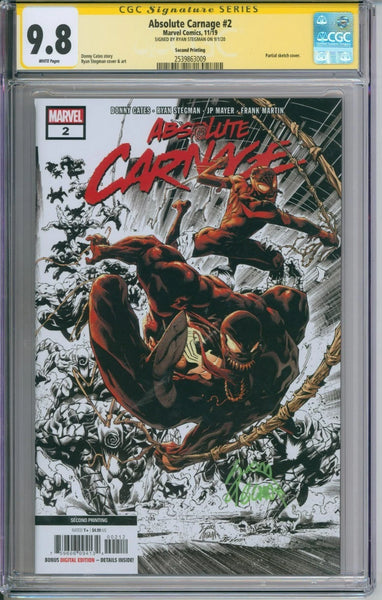 Carnage #2 CGC Signature Series 9.8 Signed By Ryan Stegman