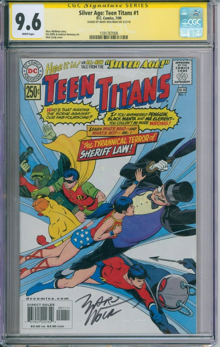Silver Age: Teen Titans #1 CGC Signature Series 9.6 Signed By Marv Wolfman