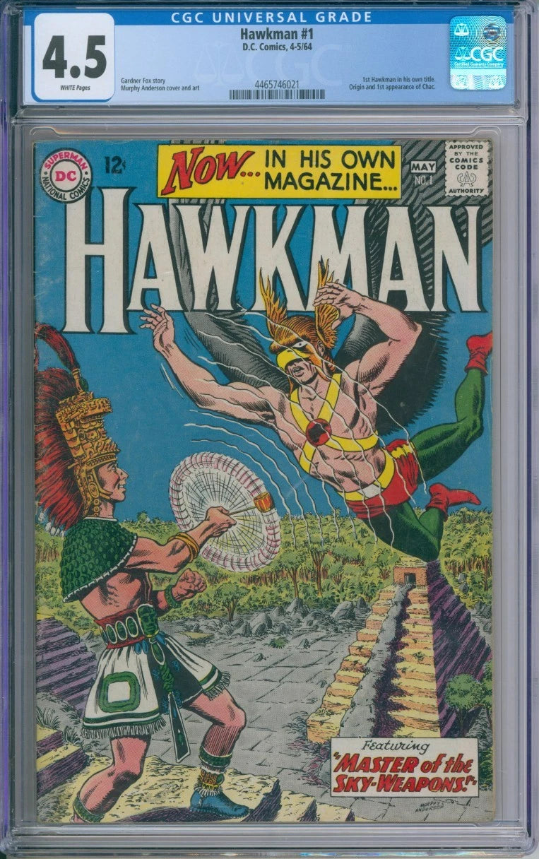 Hawkman #1 CGC 4.5 1st Appearance Of Chac