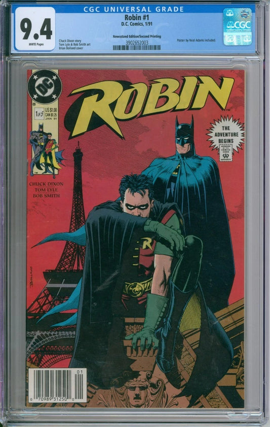 Robin #1 CGC 9.4 Newsstand Edition Second Printing