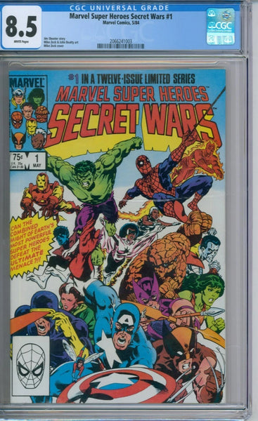 Marvel Super Heroes Secret Wars #1 CGC 8.5 Jim Shooter