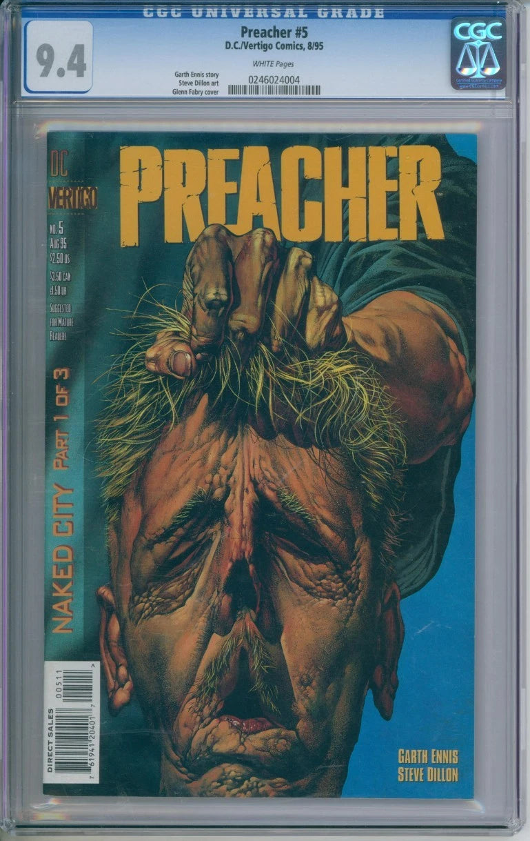 Preacher #5 CGC 9.4 Garth Ennis Steve Dillon