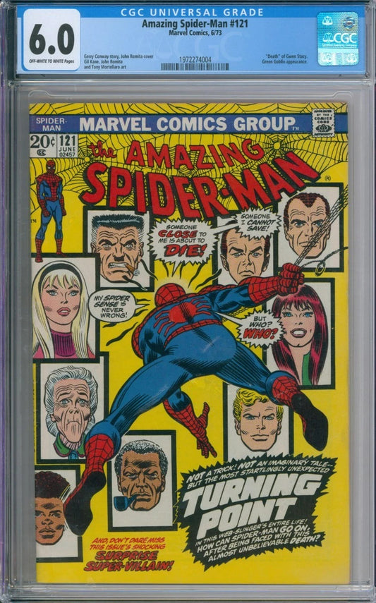 Amazing Spider-Man #121 CGC 6.0 "Death" Of Gwen Stacy