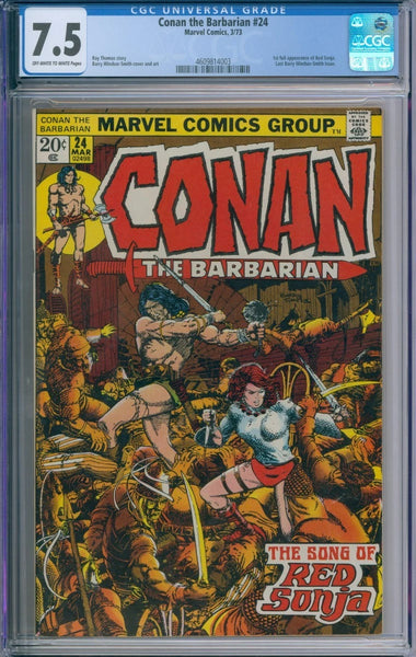 Conan The Barbarian #24 CGC 7.5 1st Full Appearance Of Red Sonja