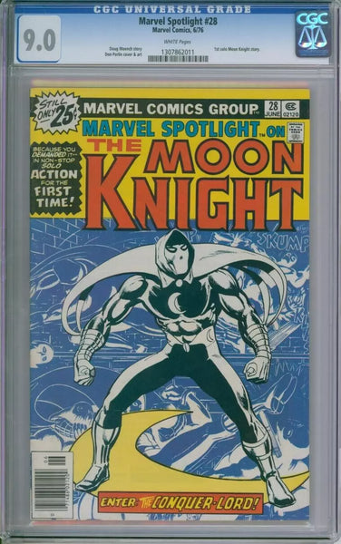 Marvel Spotlight #28 CGC 9.0 1st Solo Moon Knight Story