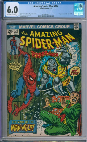 Amazing Spider-Man #124 CGC 6.0 1st Appearance Of Man-Wolf