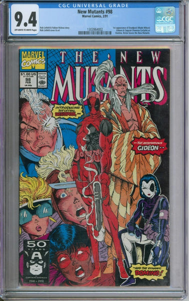 The New Mutants #98 CGC 9.4 1st Appearance Of Deadpool & Copycat