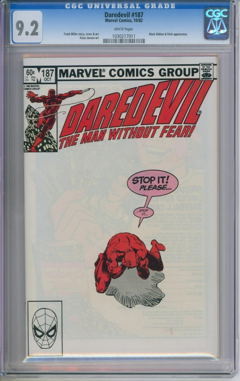 Daredevil #187 CGC 9.2 Frank Miller