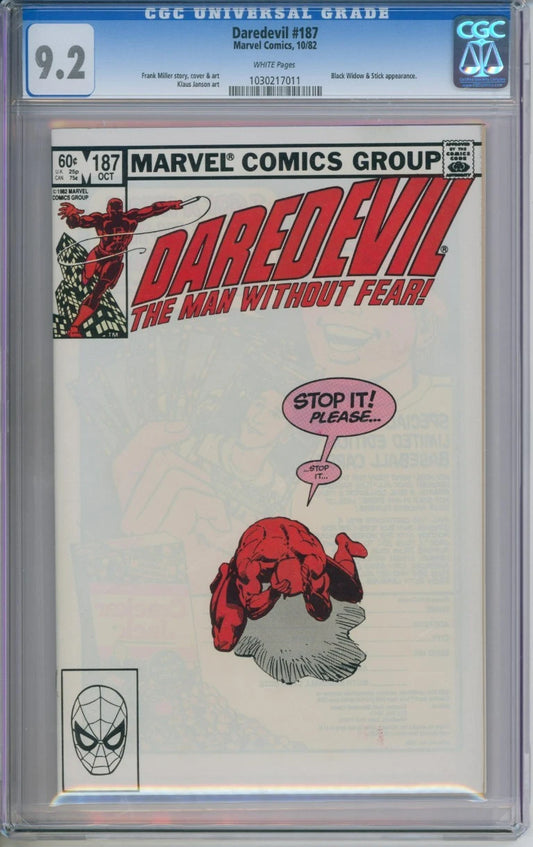 Daredevil #187 CGC 9.2 Frank Miller
