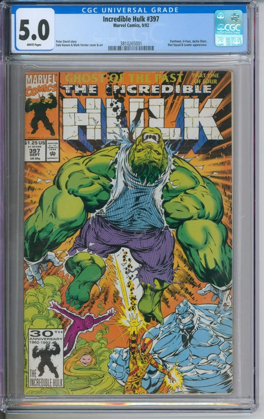 Incredible Hulk #397 CGC 5.0 Peter David Marvel Comics