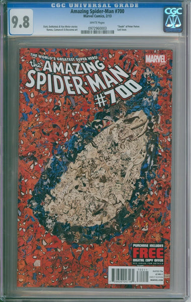 Amazing Spider-Man #700 CGC 9.8 "Death" Of Peter Parker