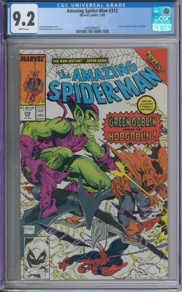 Amazing Spider-Man #312 CGC 9.2 Todd McFarlane