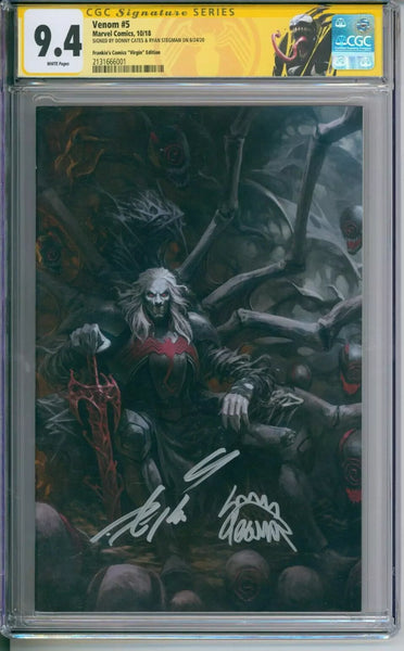 Venom #5 CGC Signature Series 9.4 Signed By Cates & Stegman