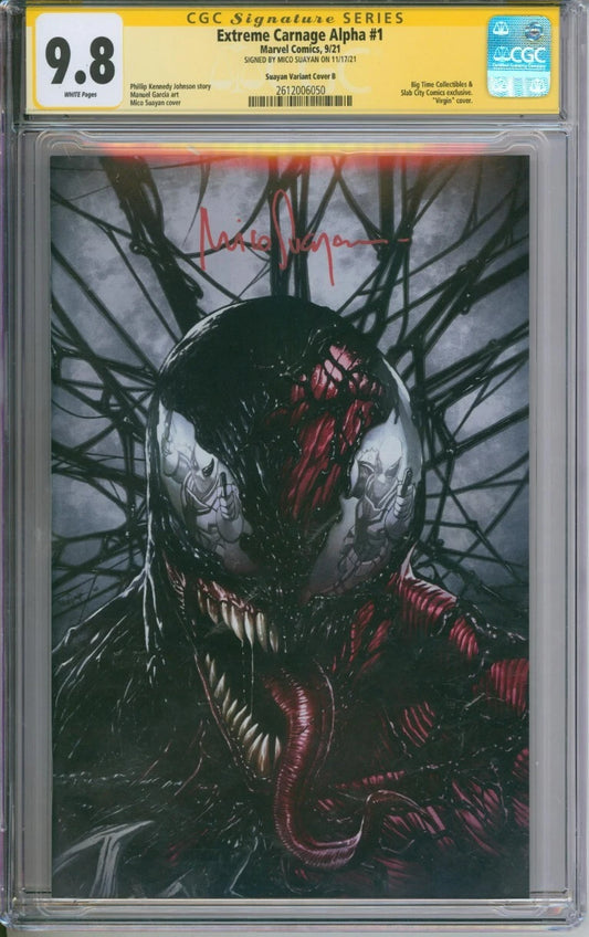 Extreme Carnage Alpha #1 CGC Signature Series 9.8 Signed By Suayan