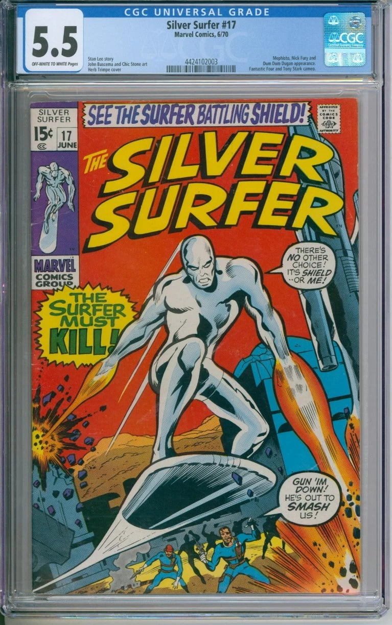 Silver Surfer #17 CGC 5.5 Mephisto, Nick Fury Appearance