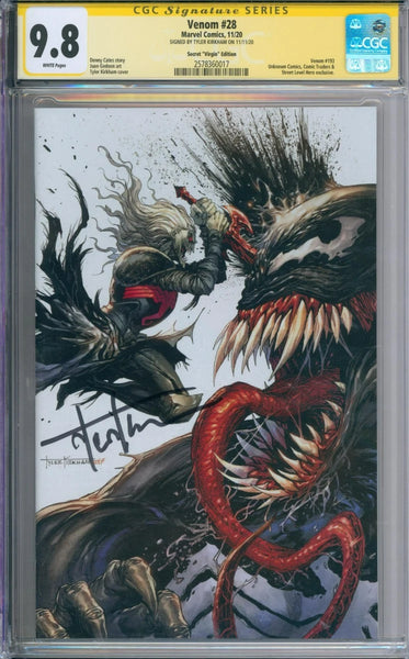 Venom #28 CGC Signature Series 9.8 Signed by Tyler Kirkham