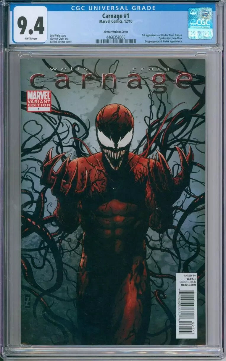 Carnage #1 CGC 9.4 1st Appearance of Doctor Tanis Nieves