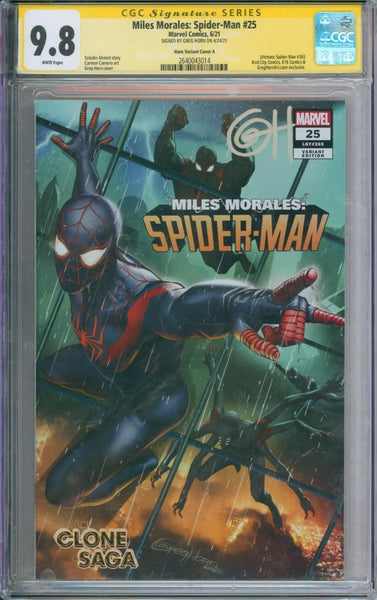 Miles Morales: Spider-Man #25 CGC Signature Series 9.8 Signed By Greg Horn