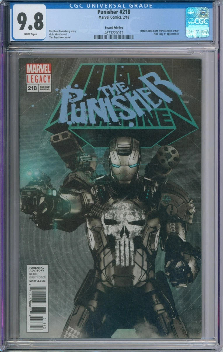 Punisher #218 CGC 9.8 Frank Castle dons War Machine Armor