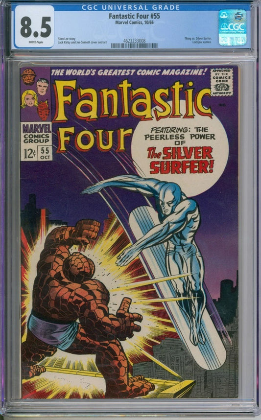 Fantastic Four #55 CGC 8.5 Thing vs. Silver Surfer