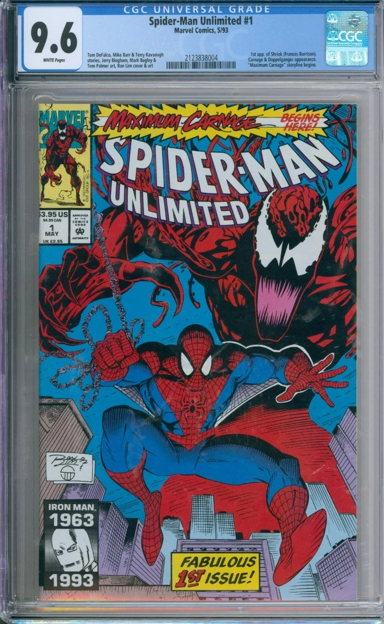 Spider-Man Unlimited #1 CGC 9.6 1st Appearance Of Shriek