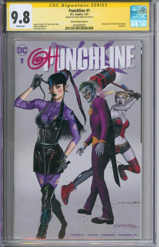 Punchline #1 CGC Signature Series 9.8 Signed By Greg Horn