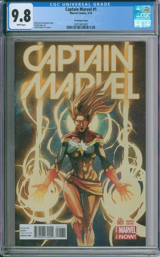 Captain Marvel #1 CGC 9.8 Variant Cover