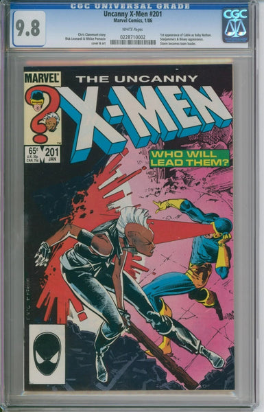 Uncanny X-Men #201 CGC 9.8 1st Appearance Of Cable As Baby Nathan