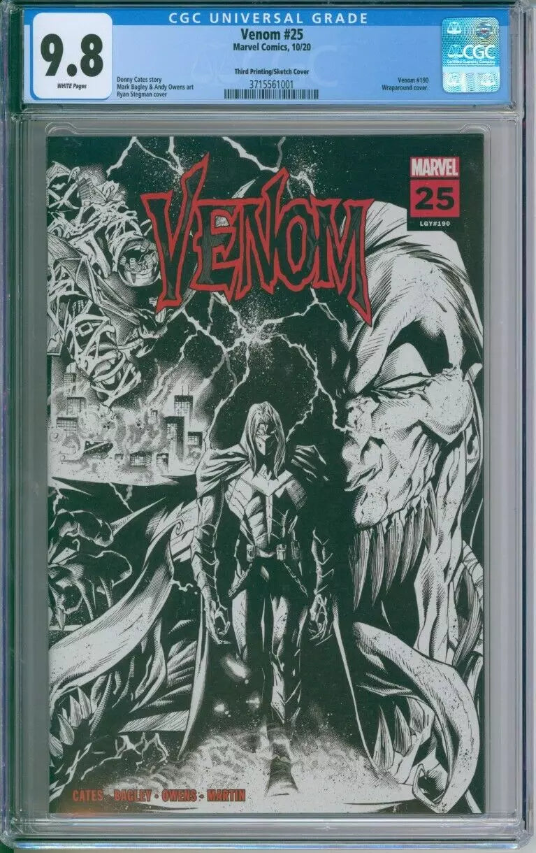 Venom #25 CGC 9.8 Third Printing/Sketch Cover