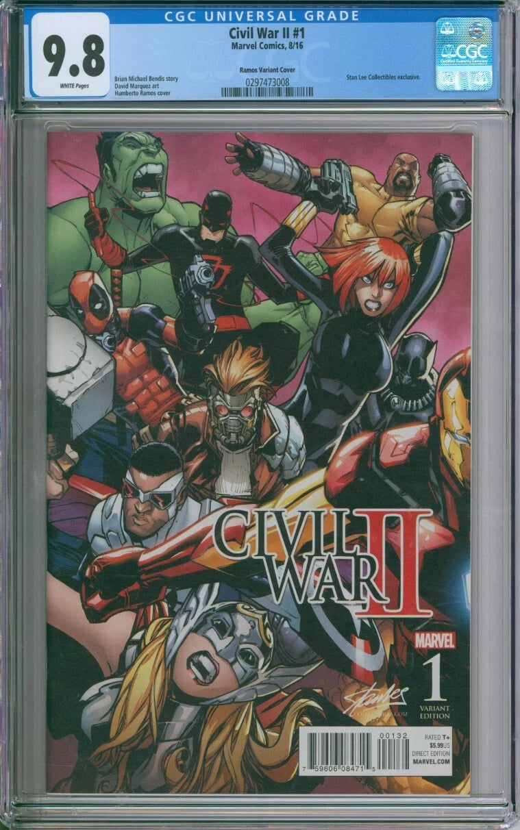 Civil War II #1 CGC 9.8 Ramos Variant Cover
