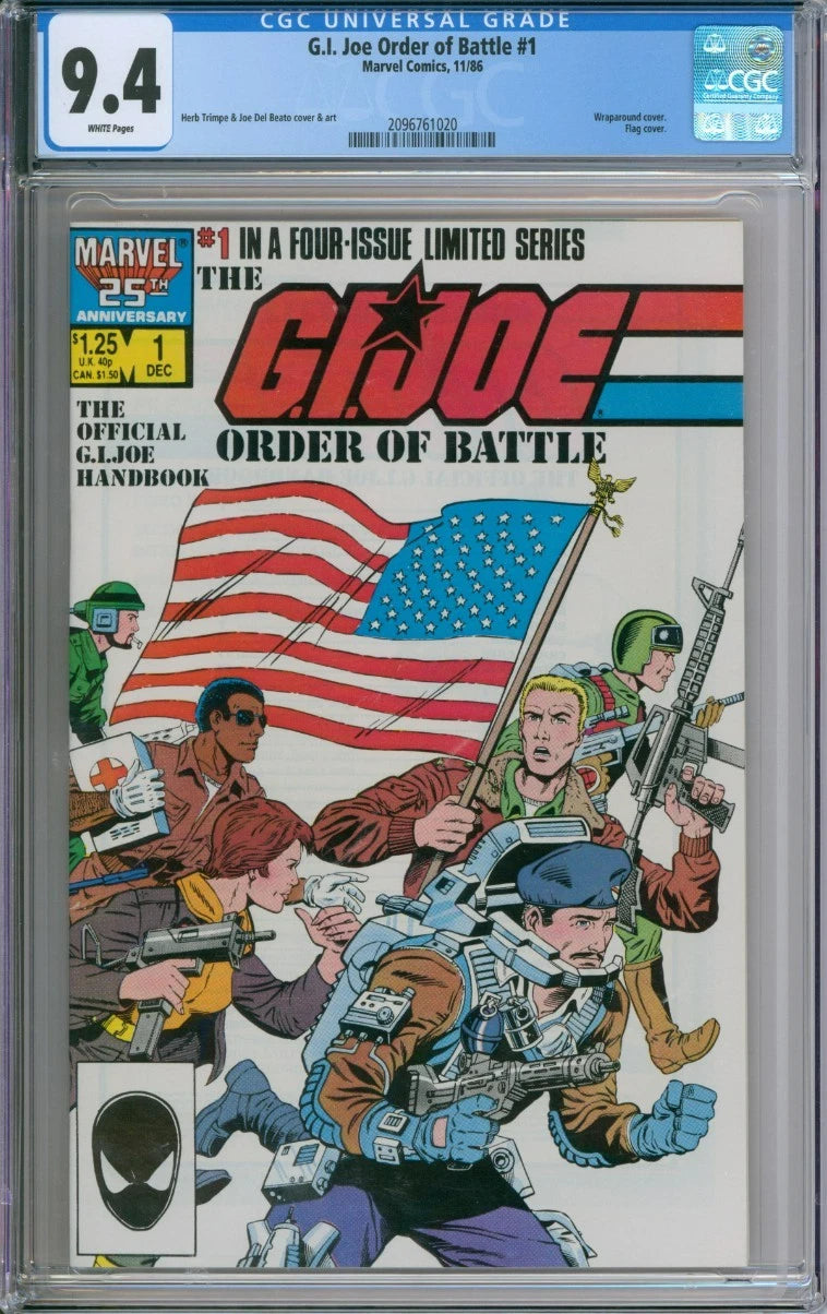 G.I. Joe Order Of Battle #1 CGC 9.4 Wraparound Cover
