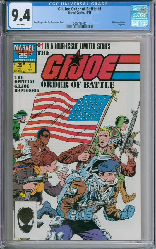 G.I. Joe Order Of Battle #1 CGC 9.4 Wraparound Cover
