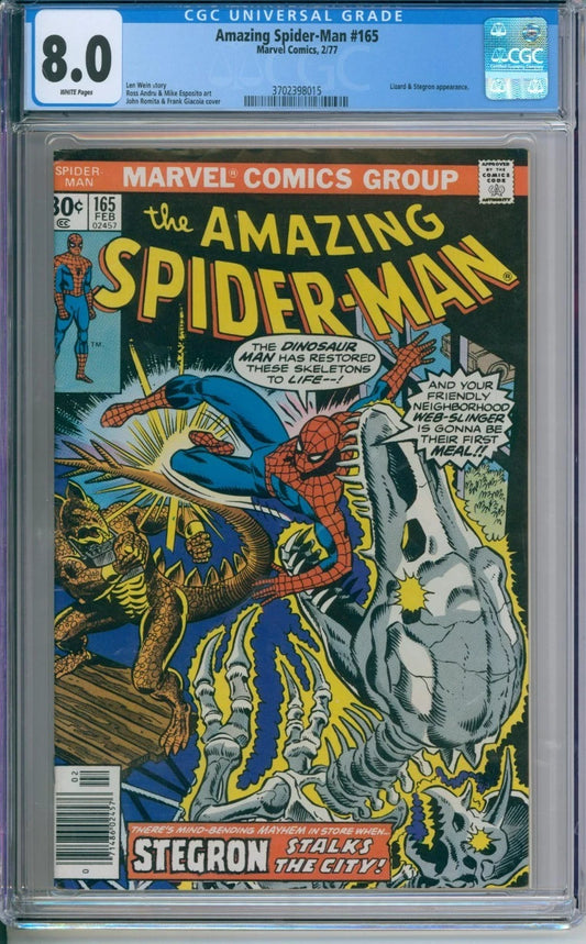 Amazing Spider-Man #165 CGC 8.0 John Romita Cover