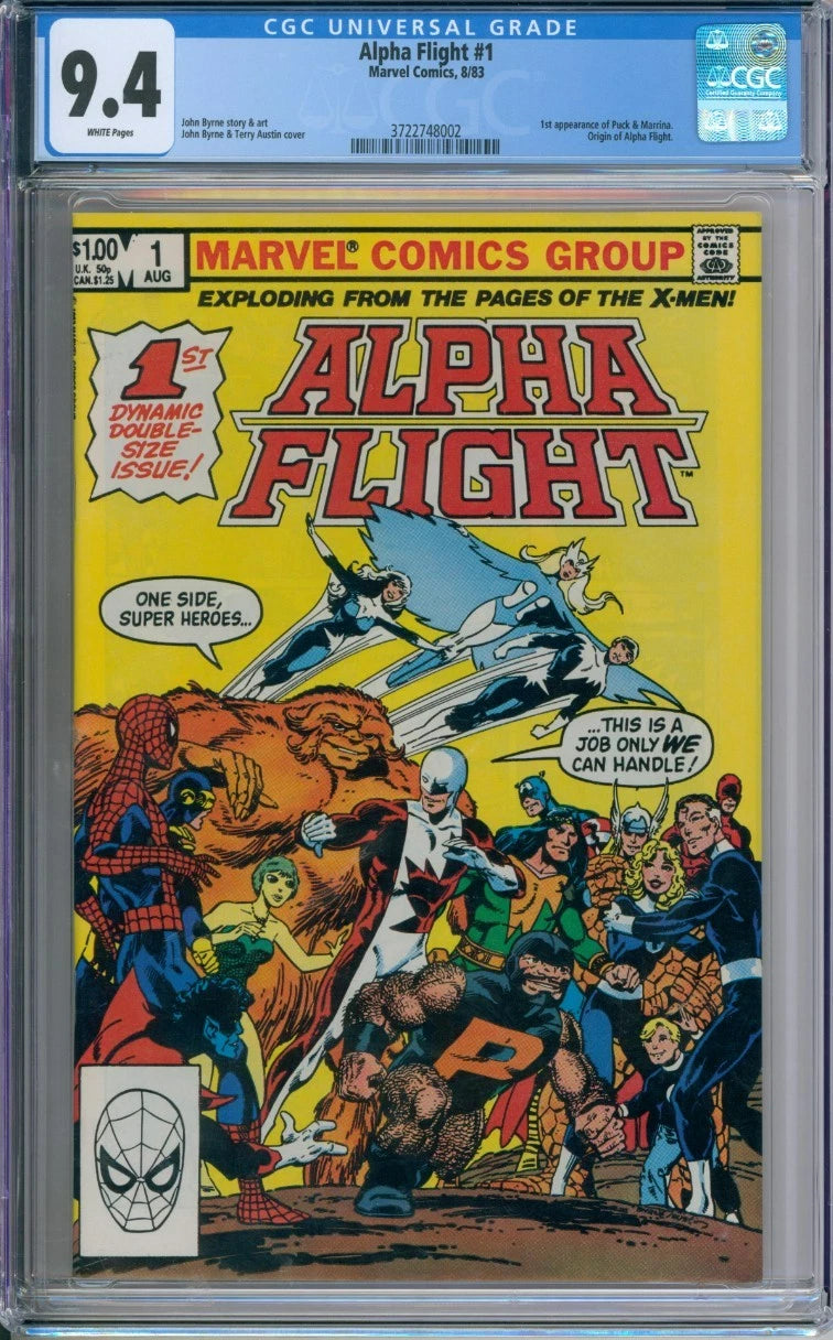 Alpha Flight #1 CGC 9.4 1st Appearance Of Puck & Marrina