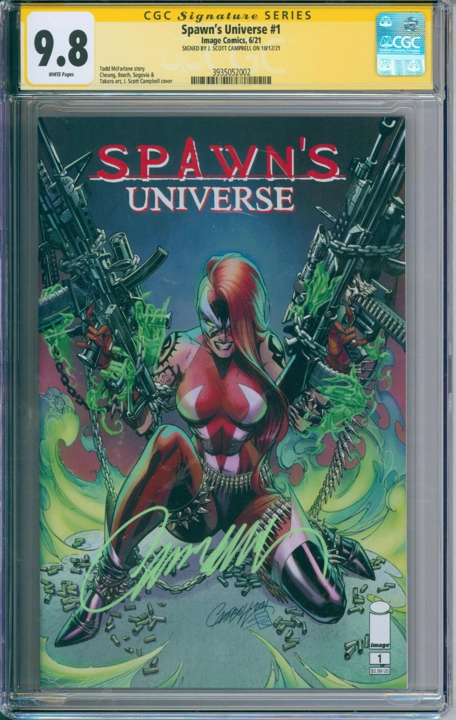 Spawn's Universe #1 CGC Signature Series 9.8 Signed J. Scott Campbell
