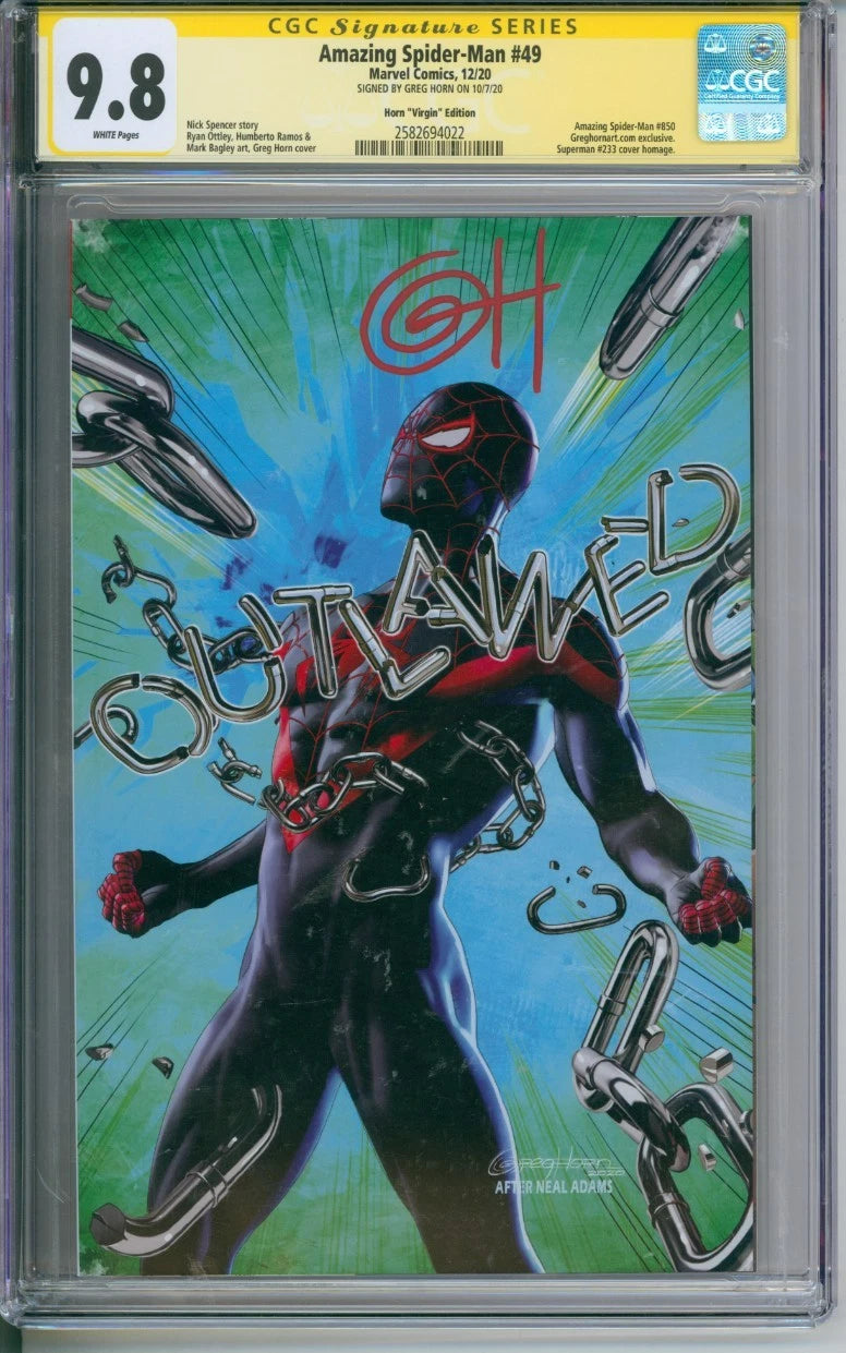 Amazing Spider-Man #49 CGC Signature Series 9.8 Signed Greg Horn