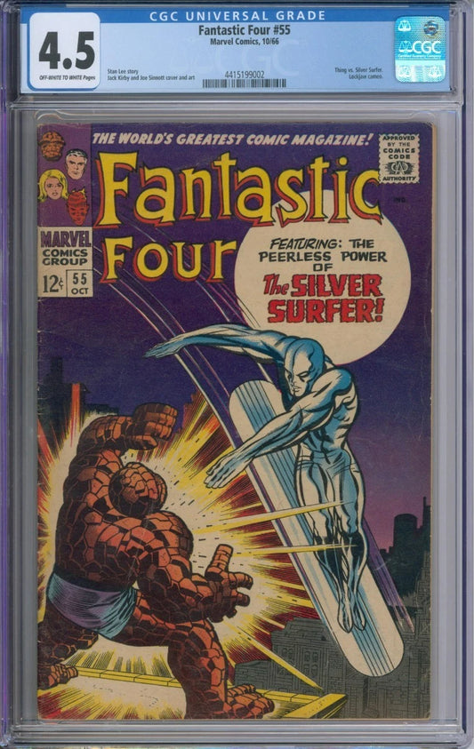 Fantastic Four #55 CGC 4.5 Stan Lee Jack Kirby