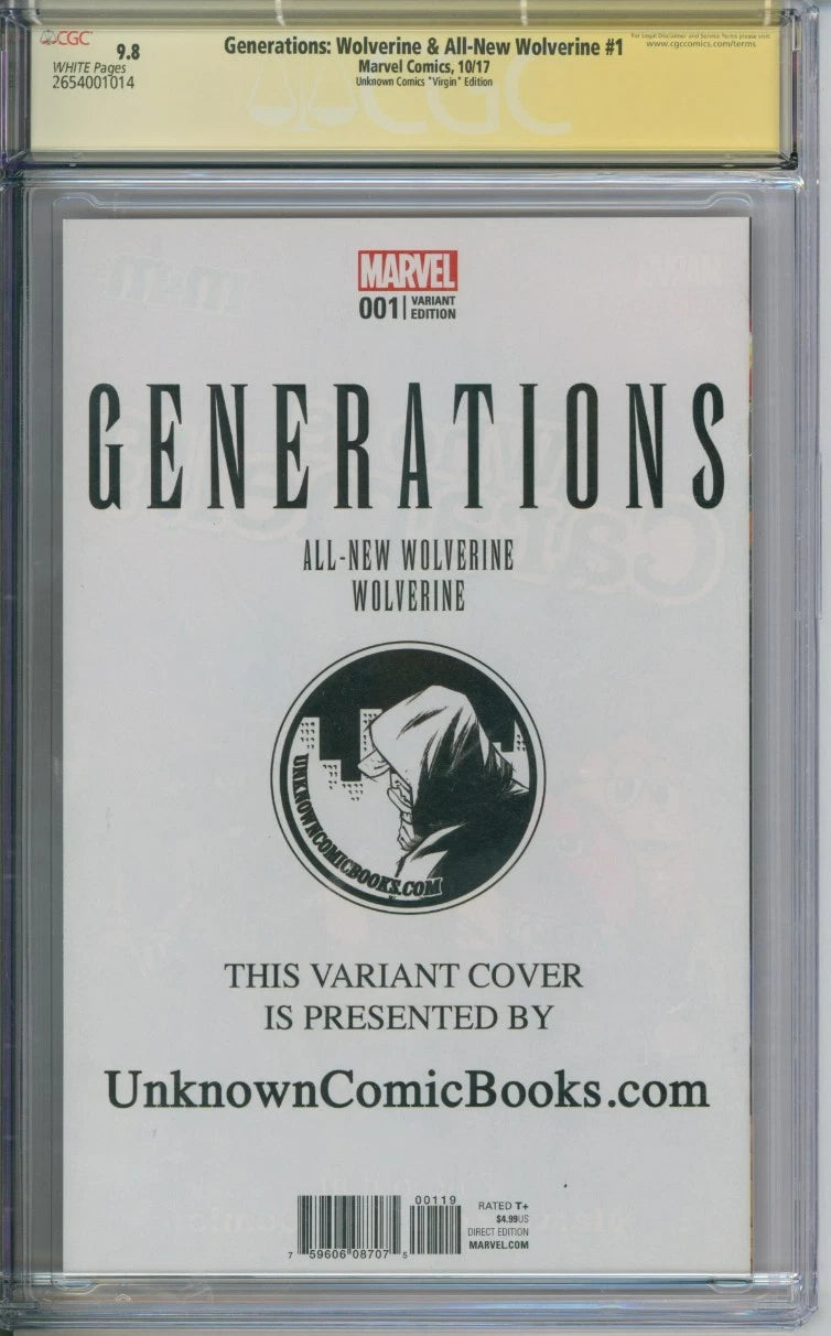 Generations: Wolverine & All-New Wolverine #1 CGC Signature Series 9.8 Signed Greg Horn