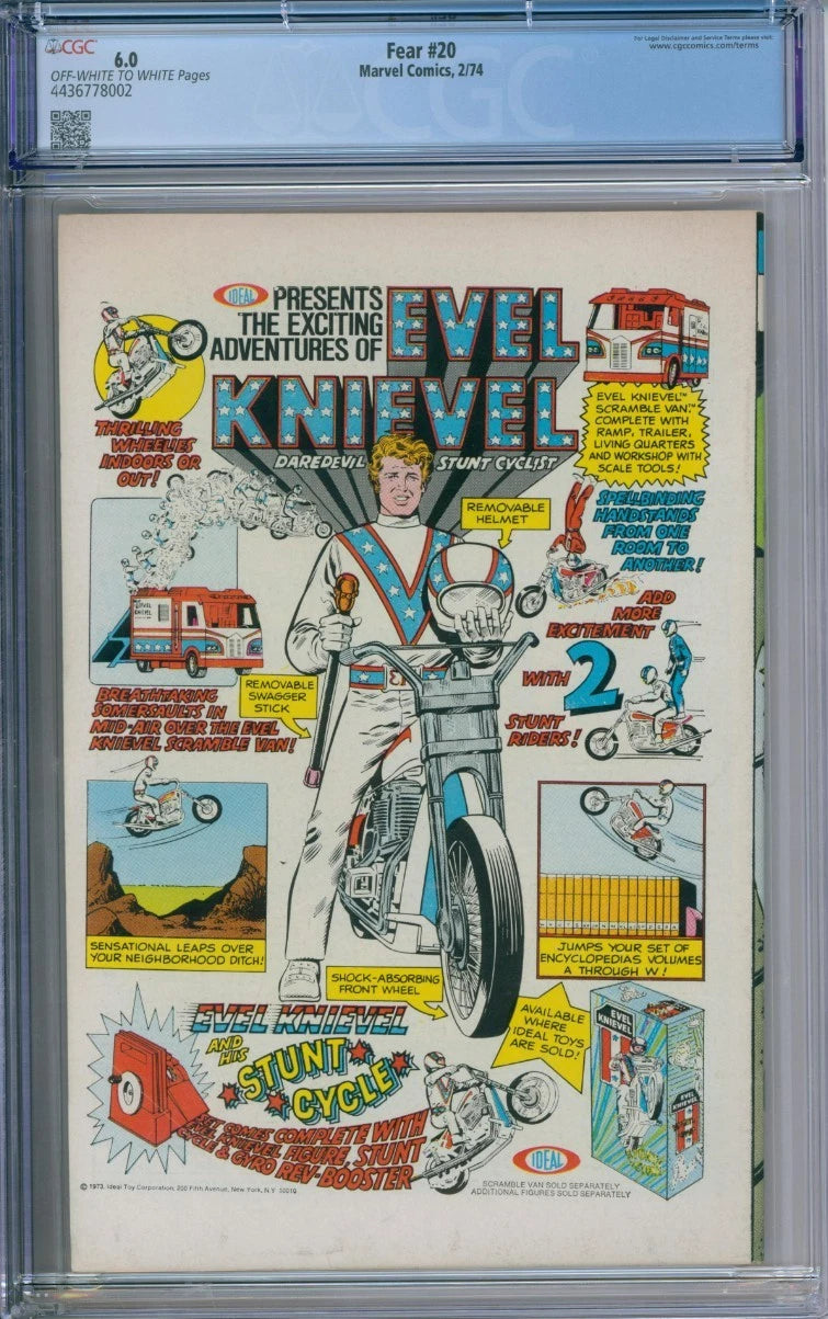 Fear #20 CGC 6.0 Morbius, The Living Vampire Begins